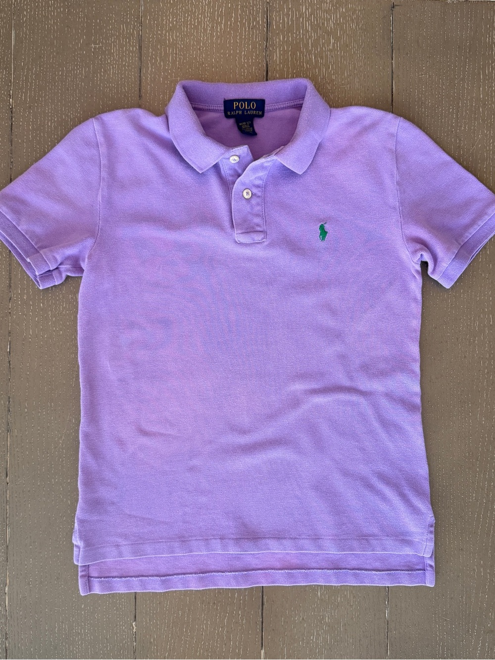 Polo Ralph Lauren Boys’ Purple Short-Sleeve Cotton Mesh Polo Shirt • Size (M)